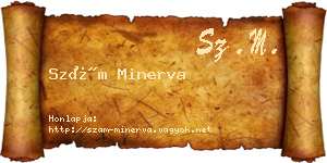 Szám Minerva névjegykártya
